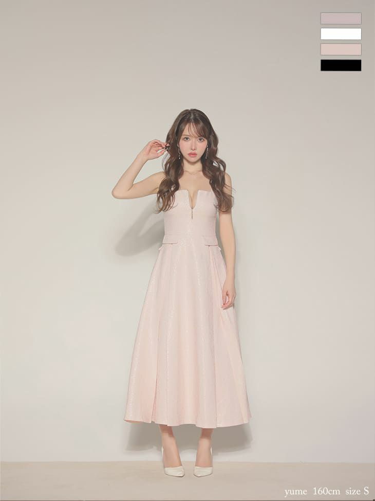 ROBEdeFLEURS/ローブドフルール】バックリボン バックオープン