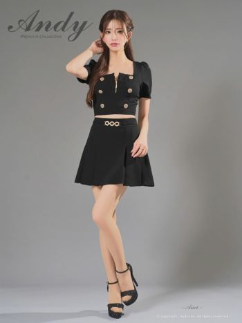 an/アン/セットアップミニドレス an ミニセットアップドレス XS～Lサイズあり】ツイード×ボタンミニ