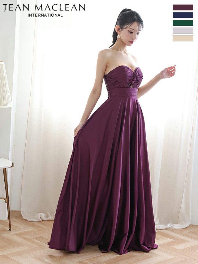 JEANMACLEAN/ジャンマクレーン】ベアトップ サテン バストツイスト