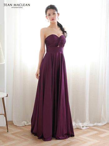 JEANMACLEAN/ジャンマクレーン】ベアトップ サテン バストツイスト