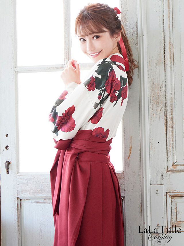 コスプレ 袴 レトロ 大正ロマン 和装 個性的 ロング丈 衣装3点セット