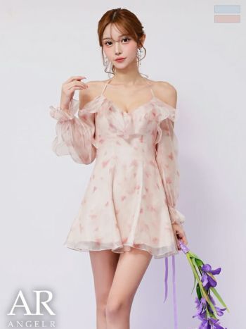 robe de fleurs ドレス　M ハロウィン　エンジェルアール 関西コレクション2023着用】[フラワーパールビジューラメレース