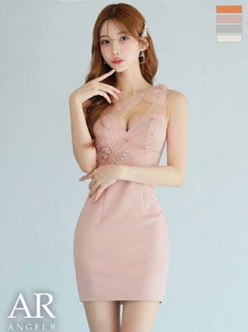 エンジェルアール ビジュードレス Angel R/エンジェルアール フラワー刺繍レース＆ビジュー