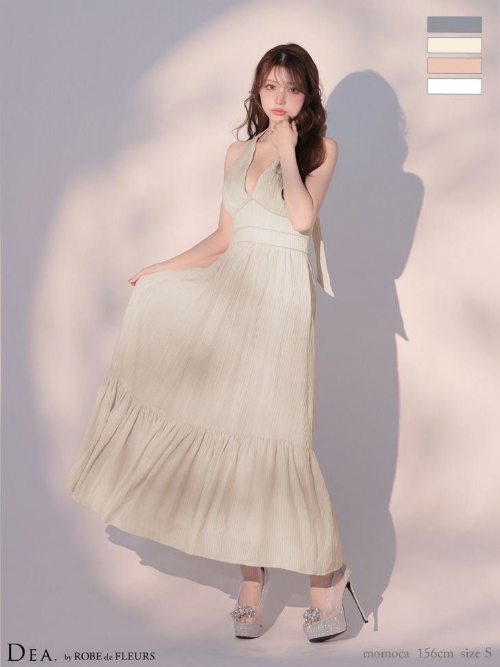 ROBE de FLEURS リボンデザインホルター ROBE de FLEURS リボンデザインホルター XSサイズあり】リボンデザイン