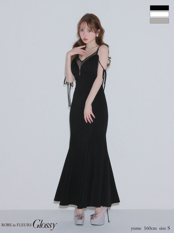 Glossy by ROBE de FLEURS/グロッシー】シアーチュール 2way ジップ