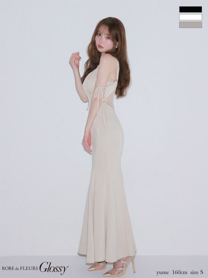 Glossy by ROBE de FLEURS/グロッシー】ジップデザイン シアーチュール